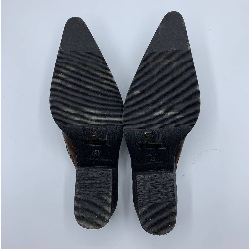 Hot Kiss Slip On Mules Leather Size 8.5 Cowgirl - Picture 9 of 12